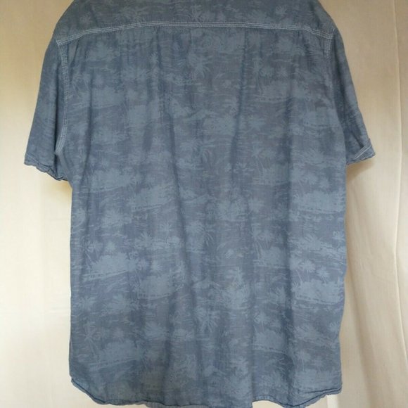 Private Member Men's XL Blue Hawaiian Short Sleeve Button Up Shirt - Picture 7 of 11